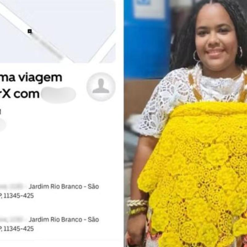Barbara alega ter sofrido intolerância religiosa após ter uma corrida de aplicativo negada ao sair de um terreiro de candomblé em São Vicente