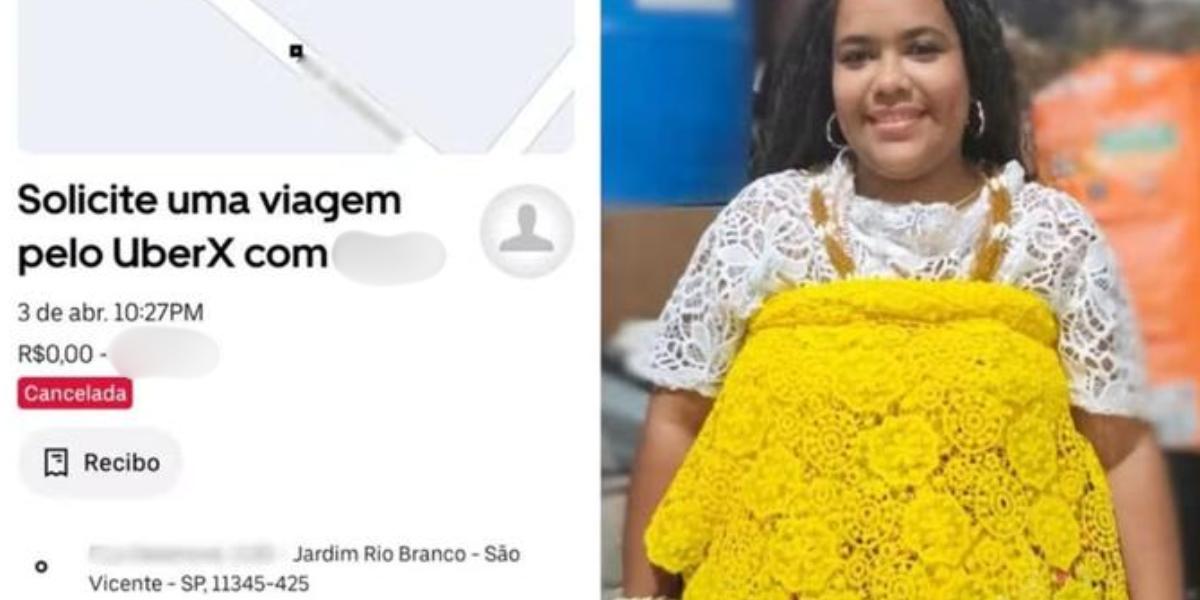 Barbara alega ter sofrido intolerância religiosa após ter uma corrida de aplicativo negada ao sair de um terreiro de candomblé em São Vicente