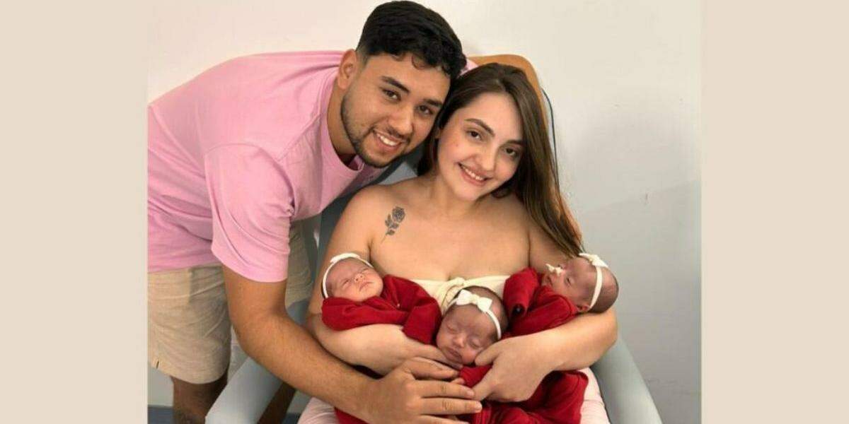 O parto das trigêmeas ocorreu de forma antecipada, no dia 3 de março