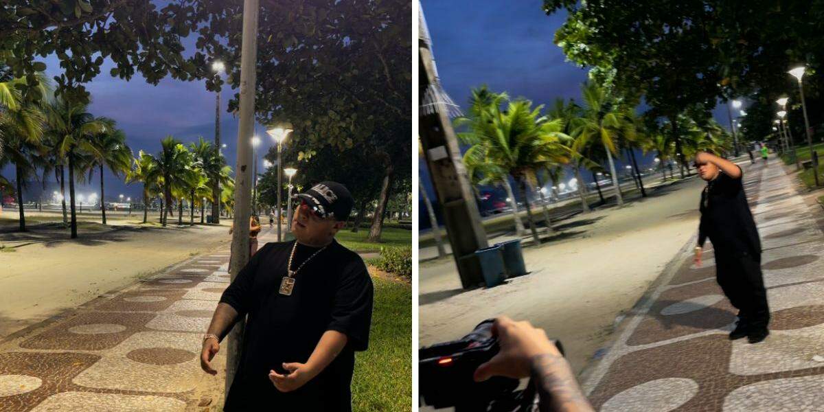 Cantor gravou clipe de música que faz referências à cidade; ele foi preso na manhã desta quarta-feira (15), em Bertioga