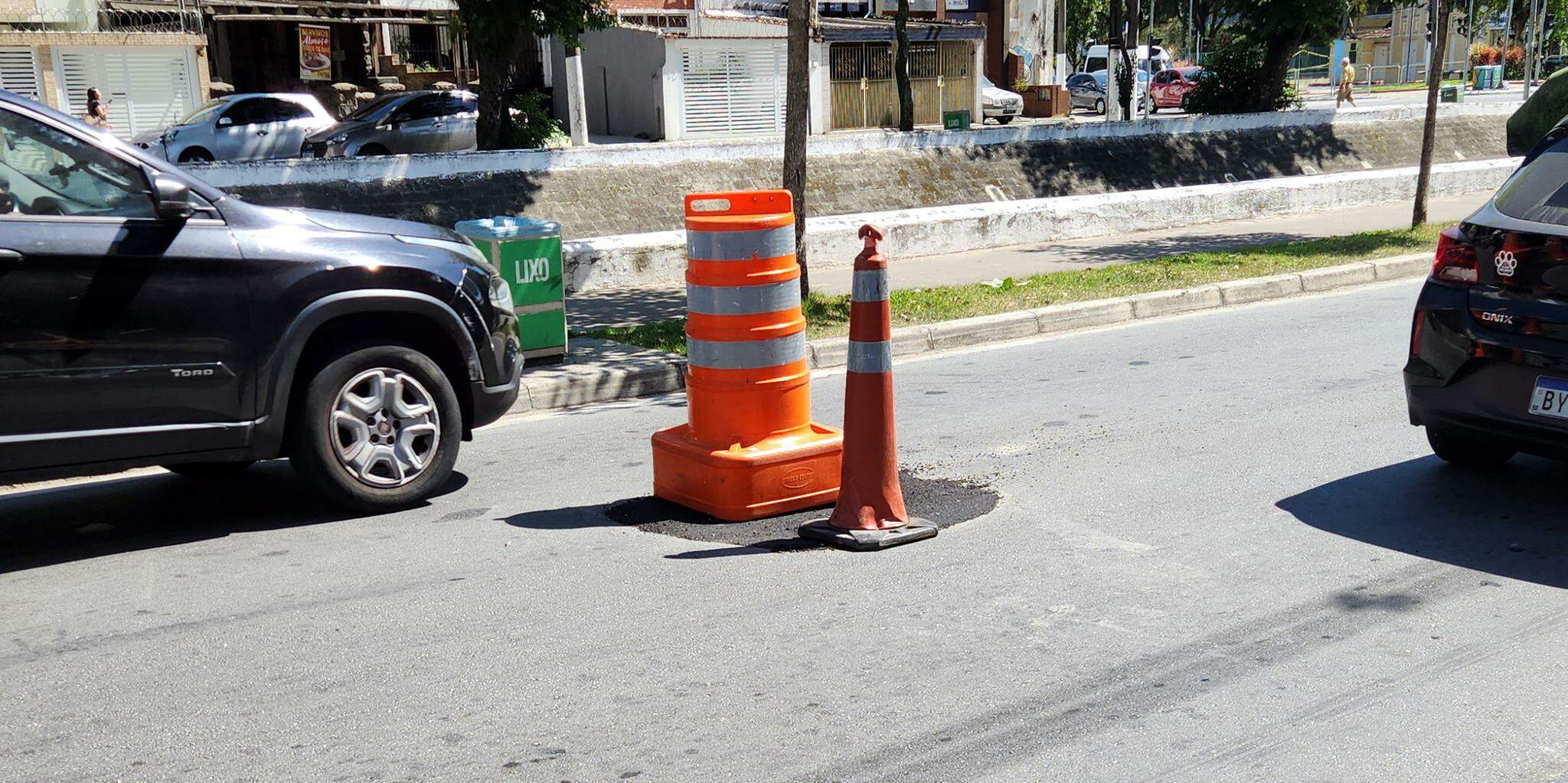 Fato foi na pista sentido Praia/Centro, perto do cruzamento com a Rua João Caetano, no Campo Grande