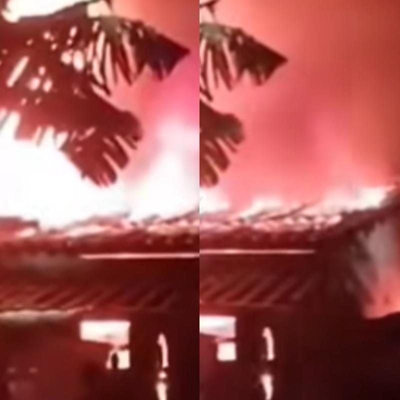 Residência de alvenaria pegou fogo na noite de sexta-feira (17)