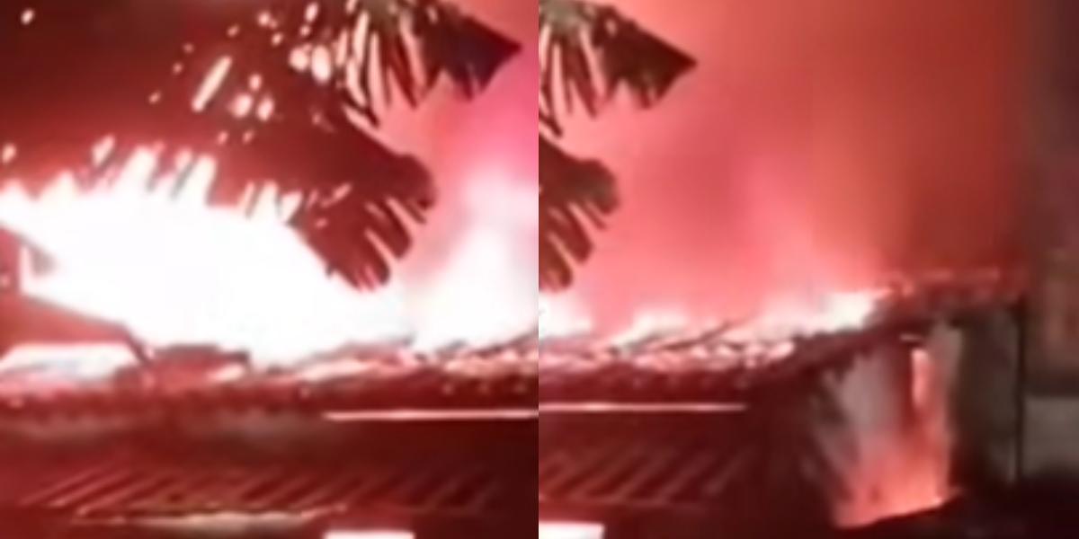 Residência de alvenaria pegou fogo na noite de sexta-feira (17)