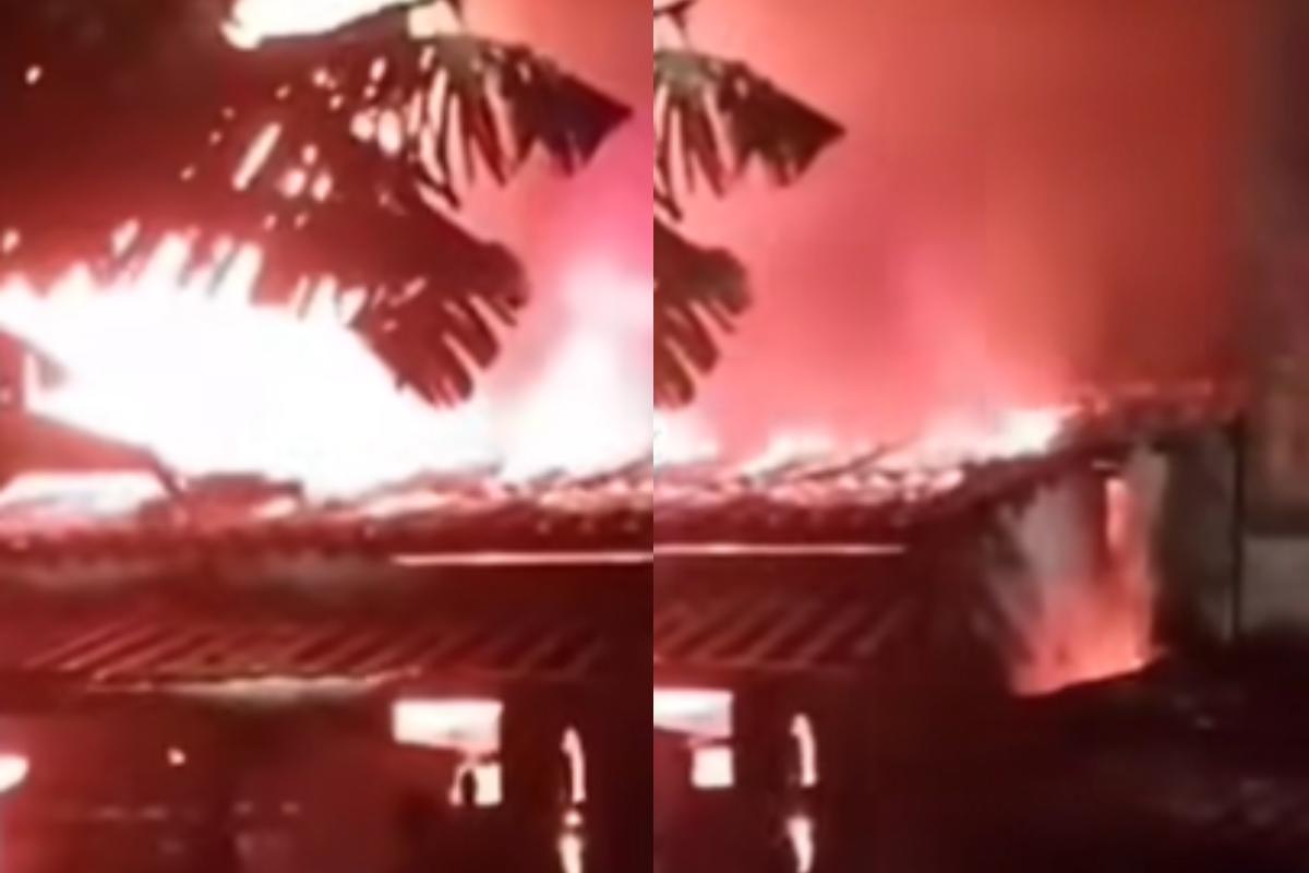 Residência de alvenaria pegou fogo na noite de sexta-feira (17)