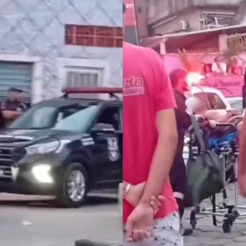Suspeito foi socorrido após ter sido baleado