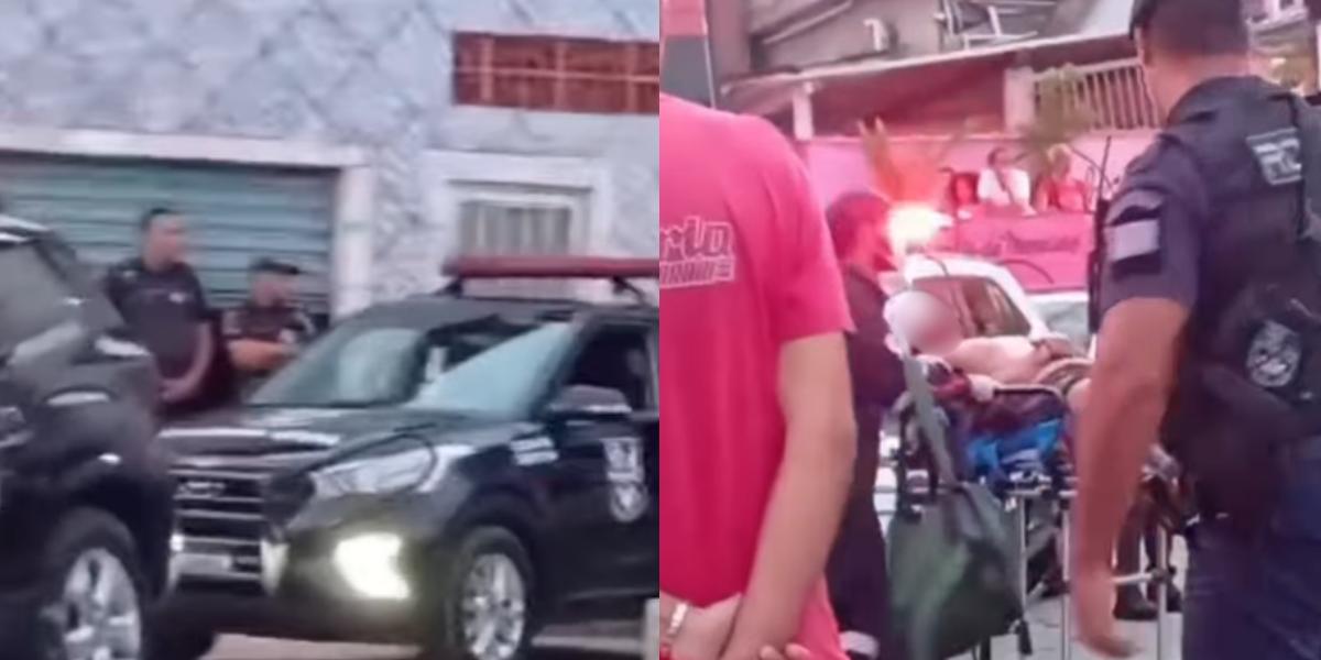 Suspeito foi socorrido após ter sido baleado