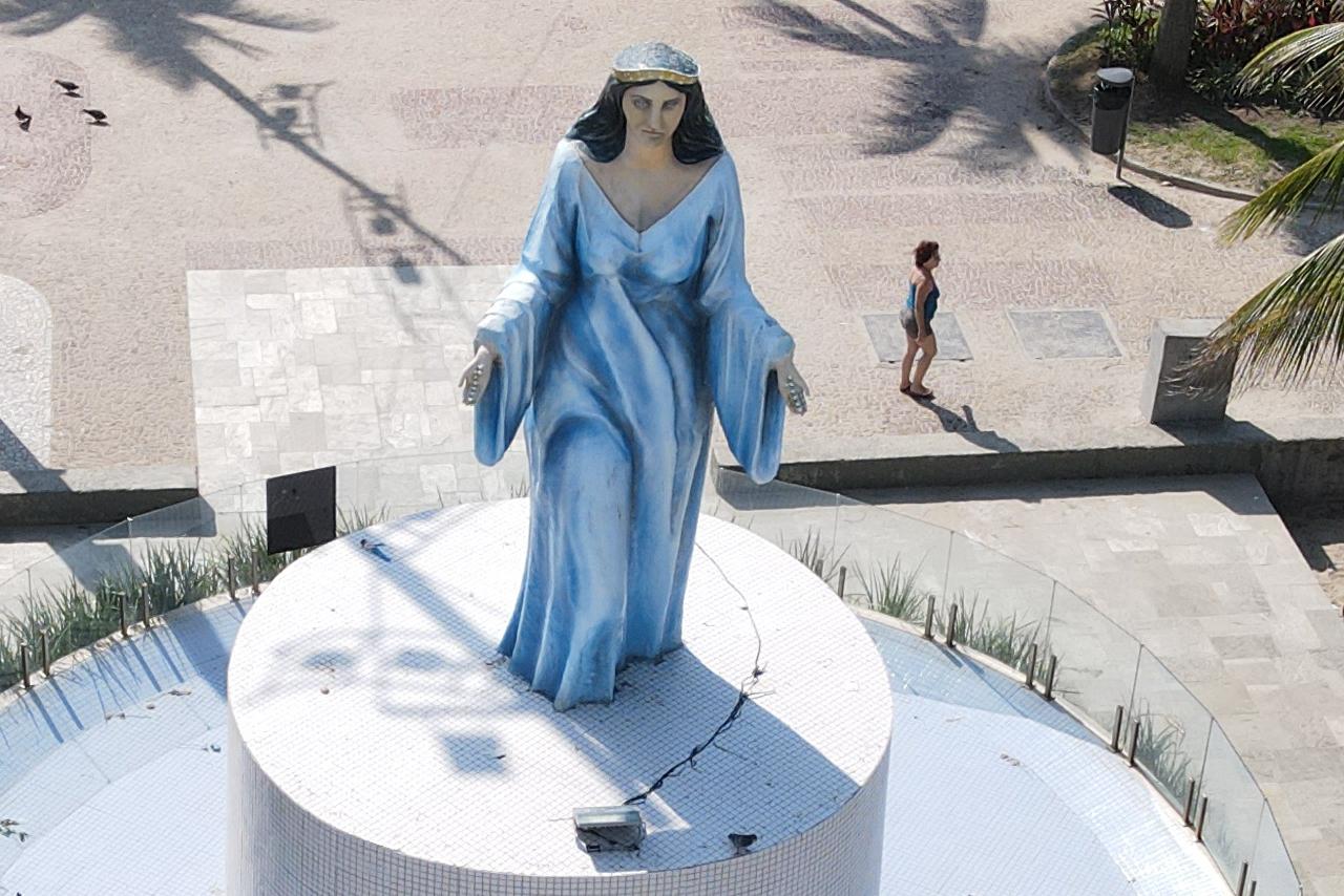 Monumento foi doado em 1976 pelo Superior Órgão de Umbanda