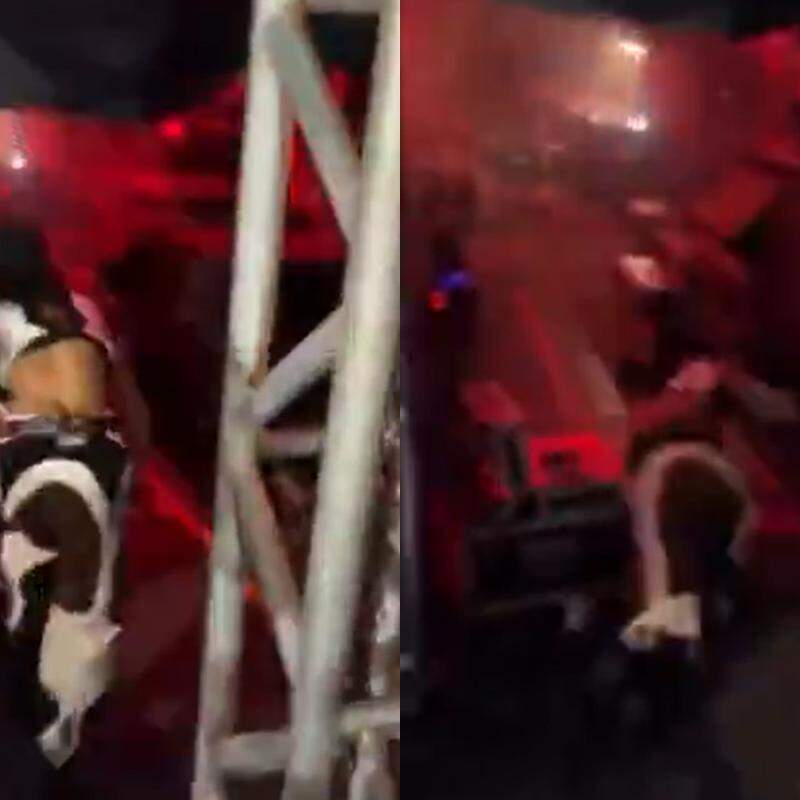 Cantora caiu antes de entrar no palco