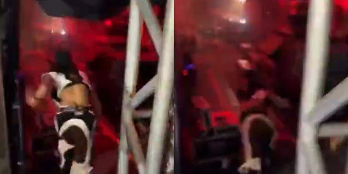 Cantora caiu antes de entrar no palco