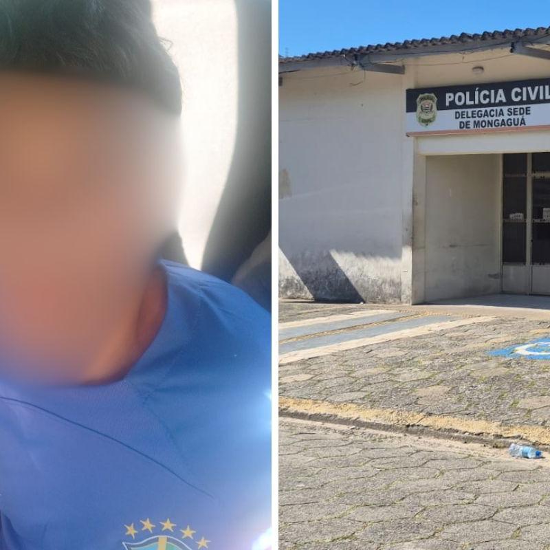 Ladrão foi detido no outro lado da pista da Rodovia Padre Manoel da Nóbrega e levado para Delegacia de Mongaguá