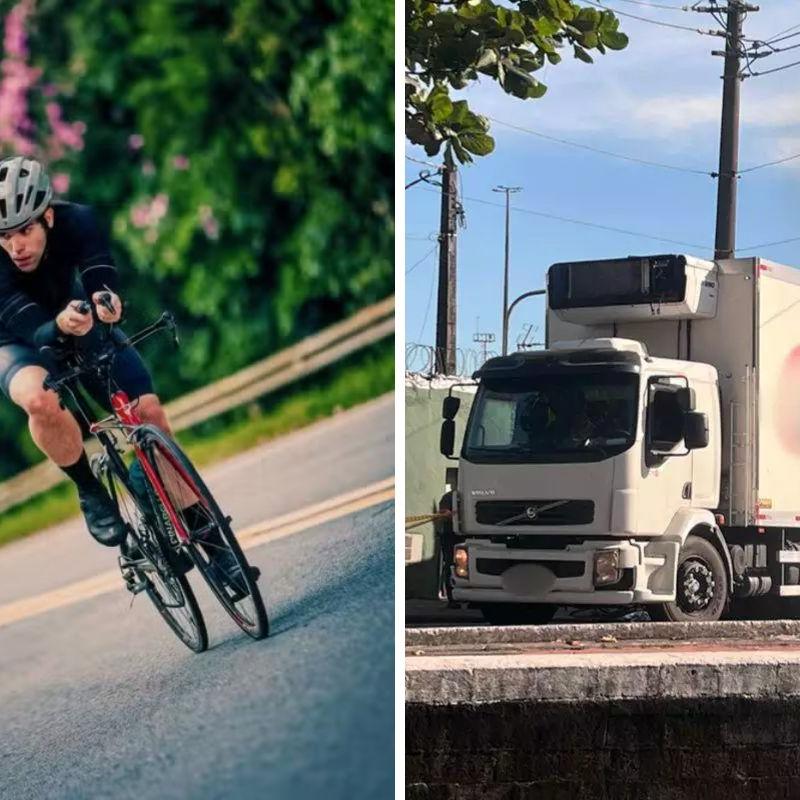 Lucca Guaglianone Varandas Pereira (à esquerda) após ser atingido por roda de caminhão no cruzamento das Avenidas Perimetral e Coronel Joaquim Montenegro