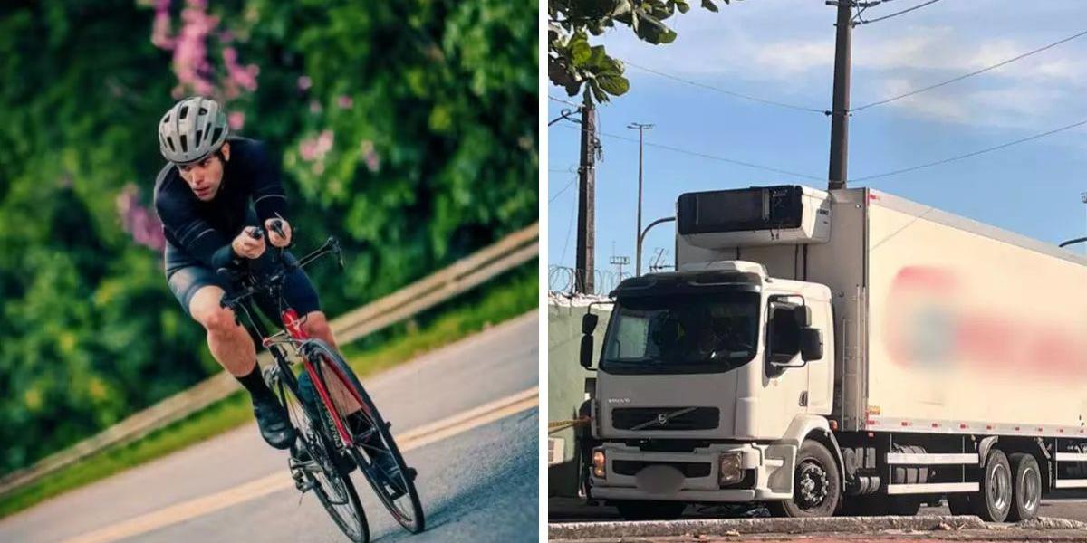 Lucca Guaglianone Varandas Pereira (à esquerda) após ser atingido por roda de caminhão no cruzamento das Avenidas Perimetral e Coronel Joaquim Montenegro