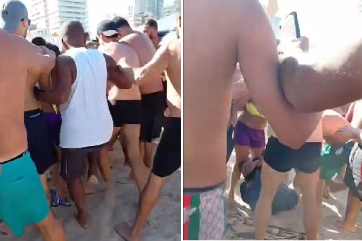 Adolescente foi detido e agredido por banhistas que frequentavam a praia do bairro Aviação, em Praia Grande; em seguida, ele foi conduzido por agentes da GCM à delegacia