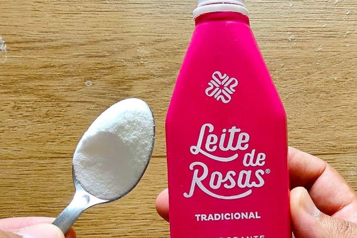 Mistura de leite de rosas e bicarbonato ajudam a clarear as axilas