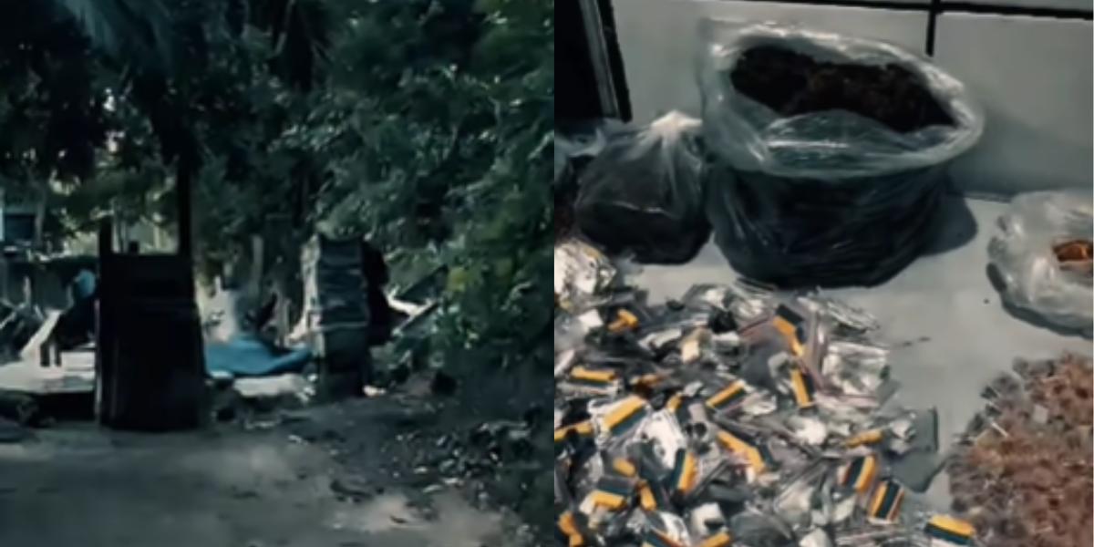 Foram apreendidos quase 4 quilos de drogas, entre crack, cocaína e maconha, além de munições de uso permitido e restrito, um rádio comunicador e um caderno com anotações relacionadas ao controle do tráfico