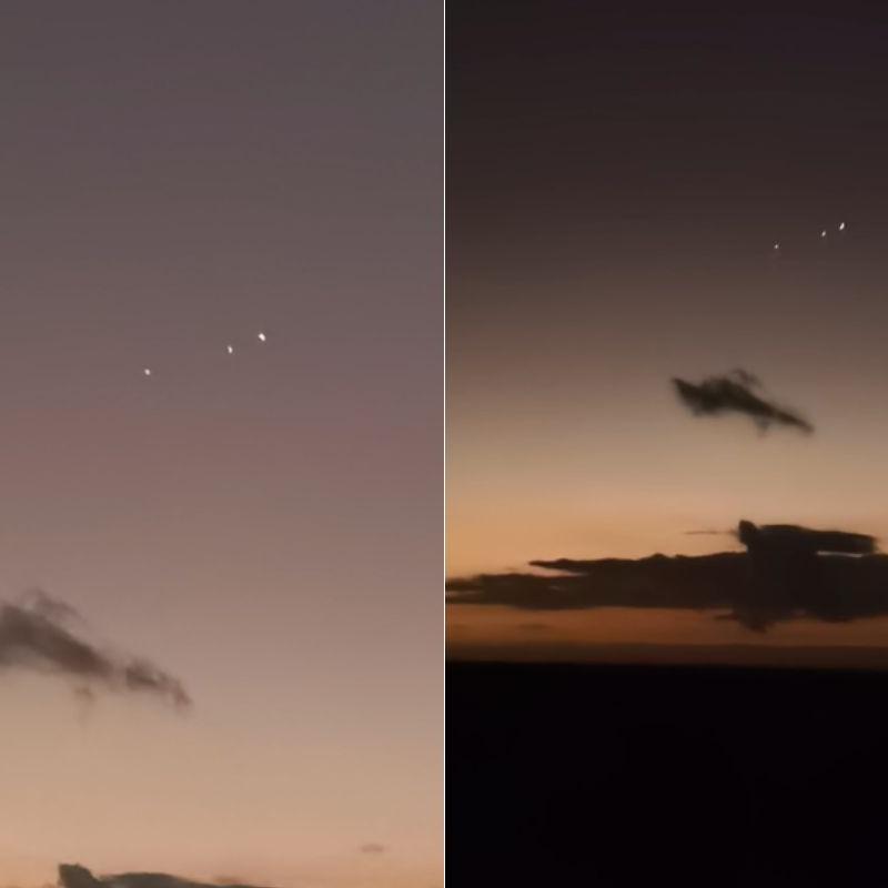 O registro foi feito pelo entusiasta de astrofotografia Danilo Malvezi, que já acompanhava o fenômeno com antecedência