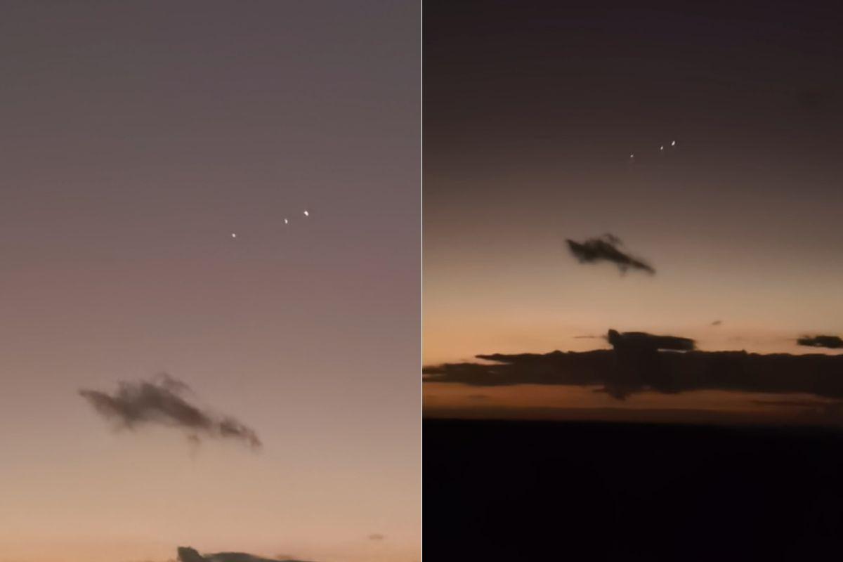 O registro foi feito pelo entusiasta de astrofotografia Danilo Malvezi, que já acompanhava o fenômeno com antecedência