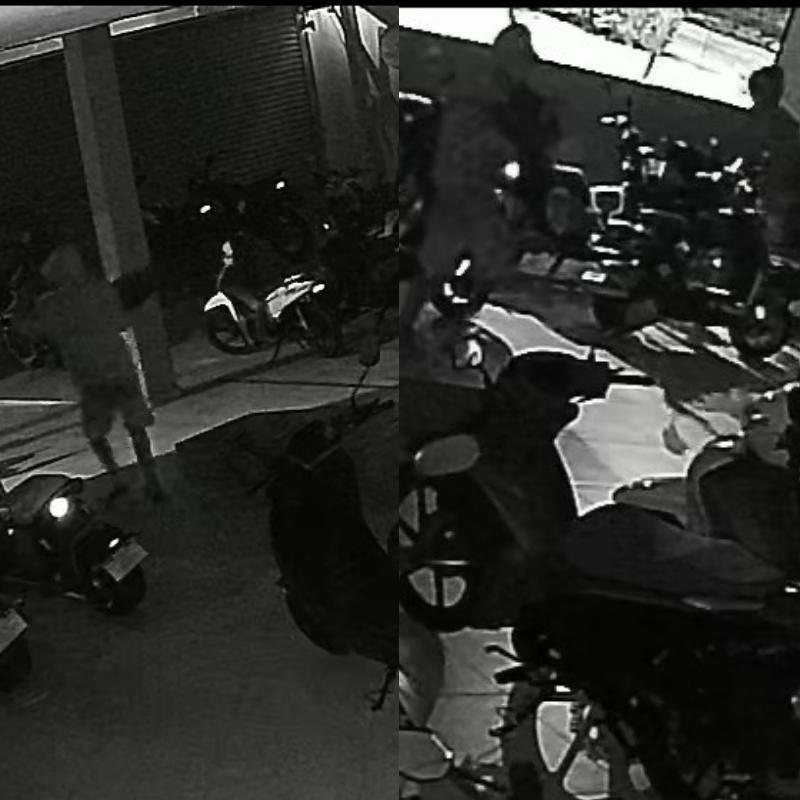 Ação foi registrada por câmera de monitoramento da loja