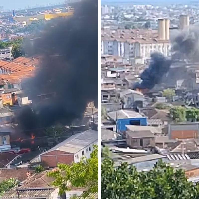 Imóveis do Mangue Seco foram atingidas pelo fogo