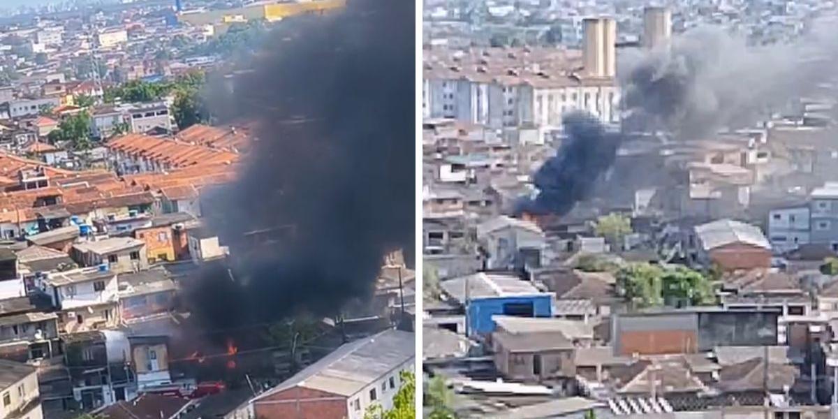 Imóveis do Mangue Seco foram atingidas pelo fogo