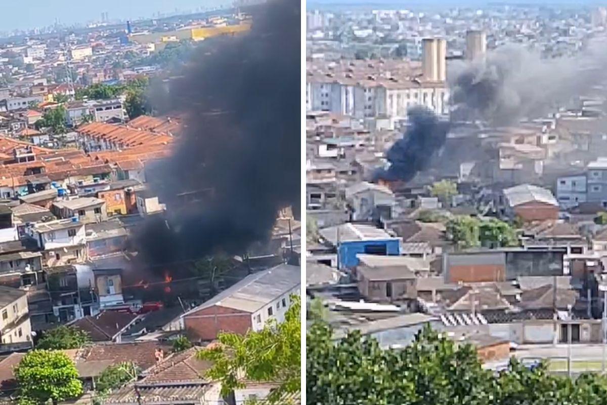 Imóveis do Mangue Seco foram atingidas pelo fogo