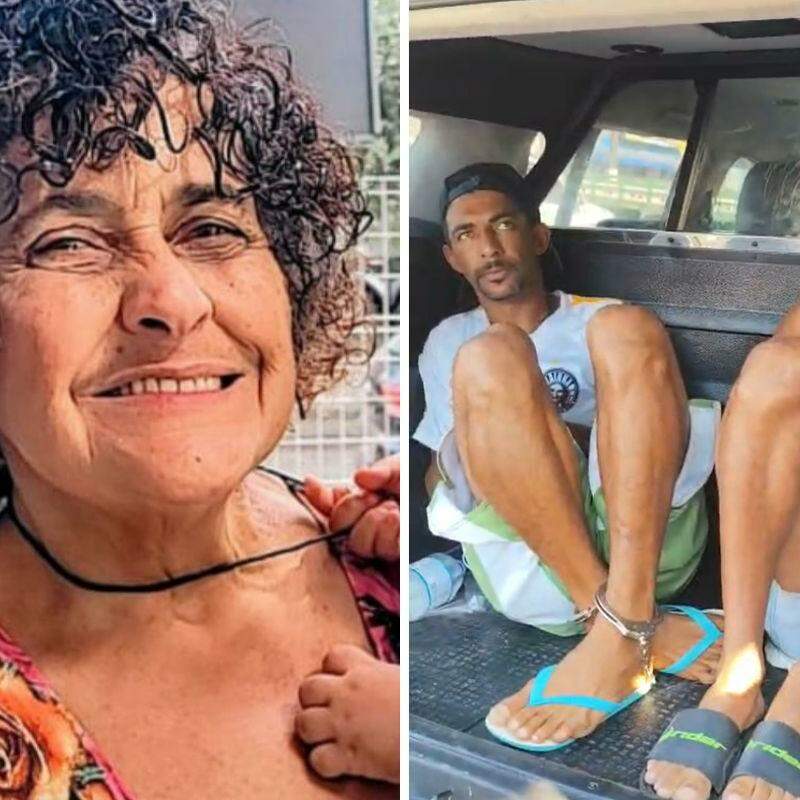 Marcel Roberto Santos, de 38 anos, e Josualdo Jesuino da Silva, de 41 anos, foram detidos pelo envolvimento no assassinato de Katia Regina dos Santos, de 66 anos