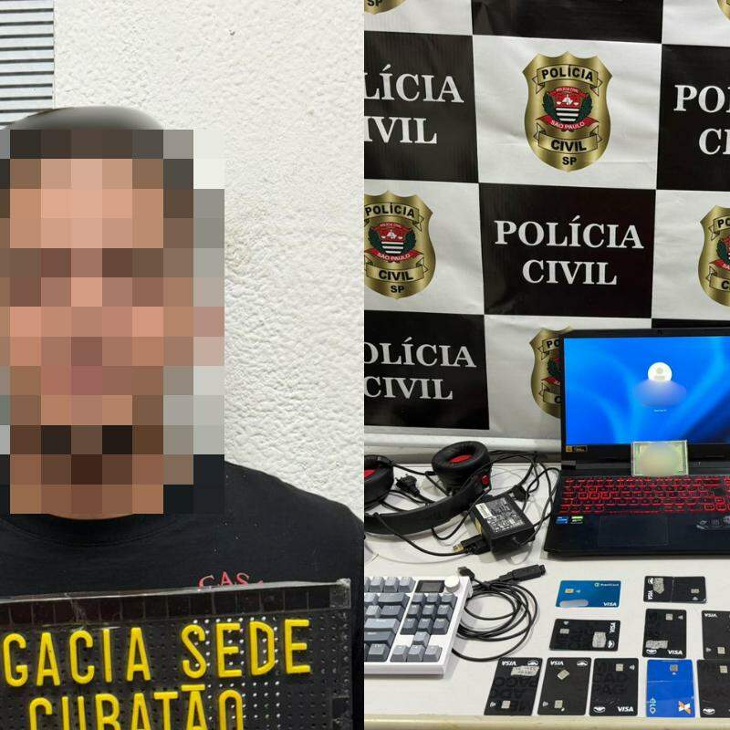 Homem foi preso; dinheiro, celular e notebook foram apreendidos