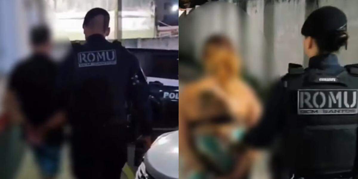 Casal foi preso e conduzido à CPJ de Santos