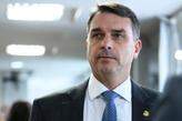 O senador Flávio Bolsonaro (PL), pré-candidato à Presidência, esteve na Baixada Santista nesta segunda (20)