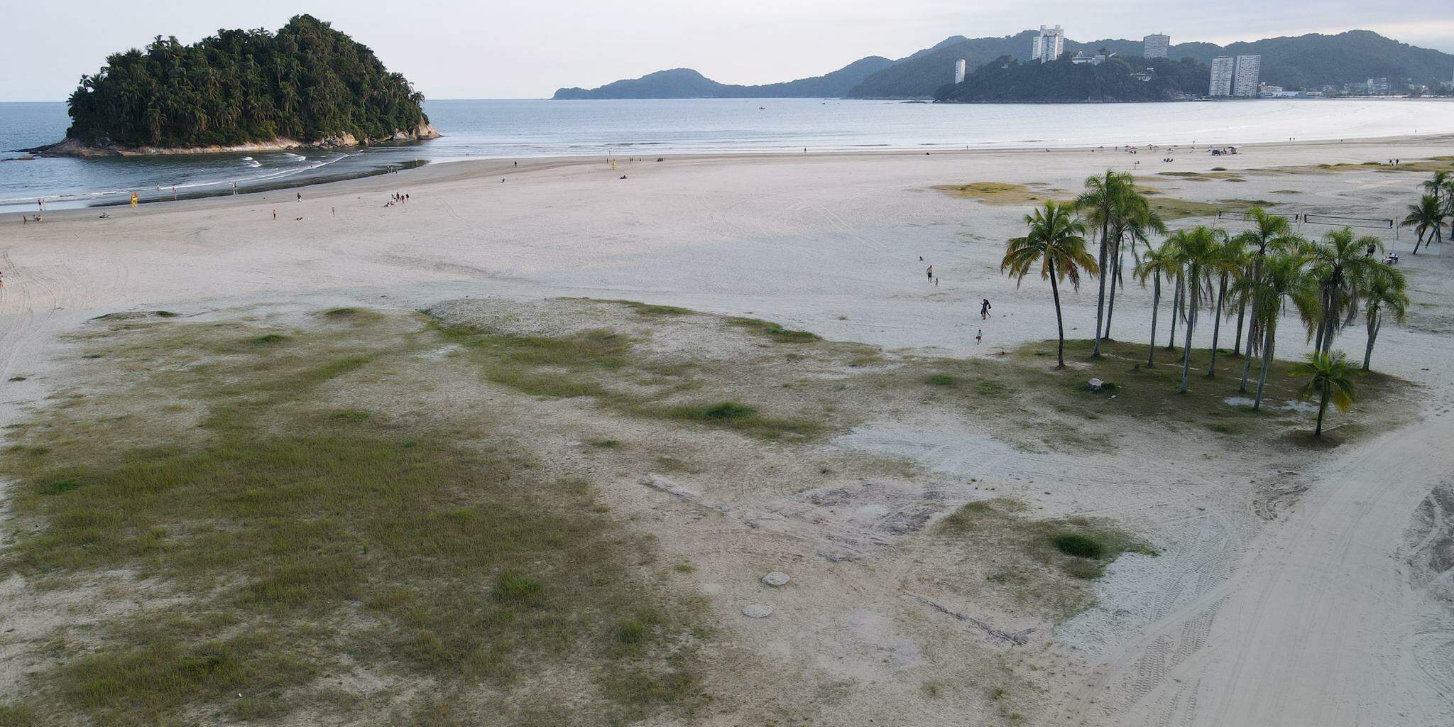 Primeiro espaço de preservação da vegetação de restinga na faixa de areia da praia está sendo preparado