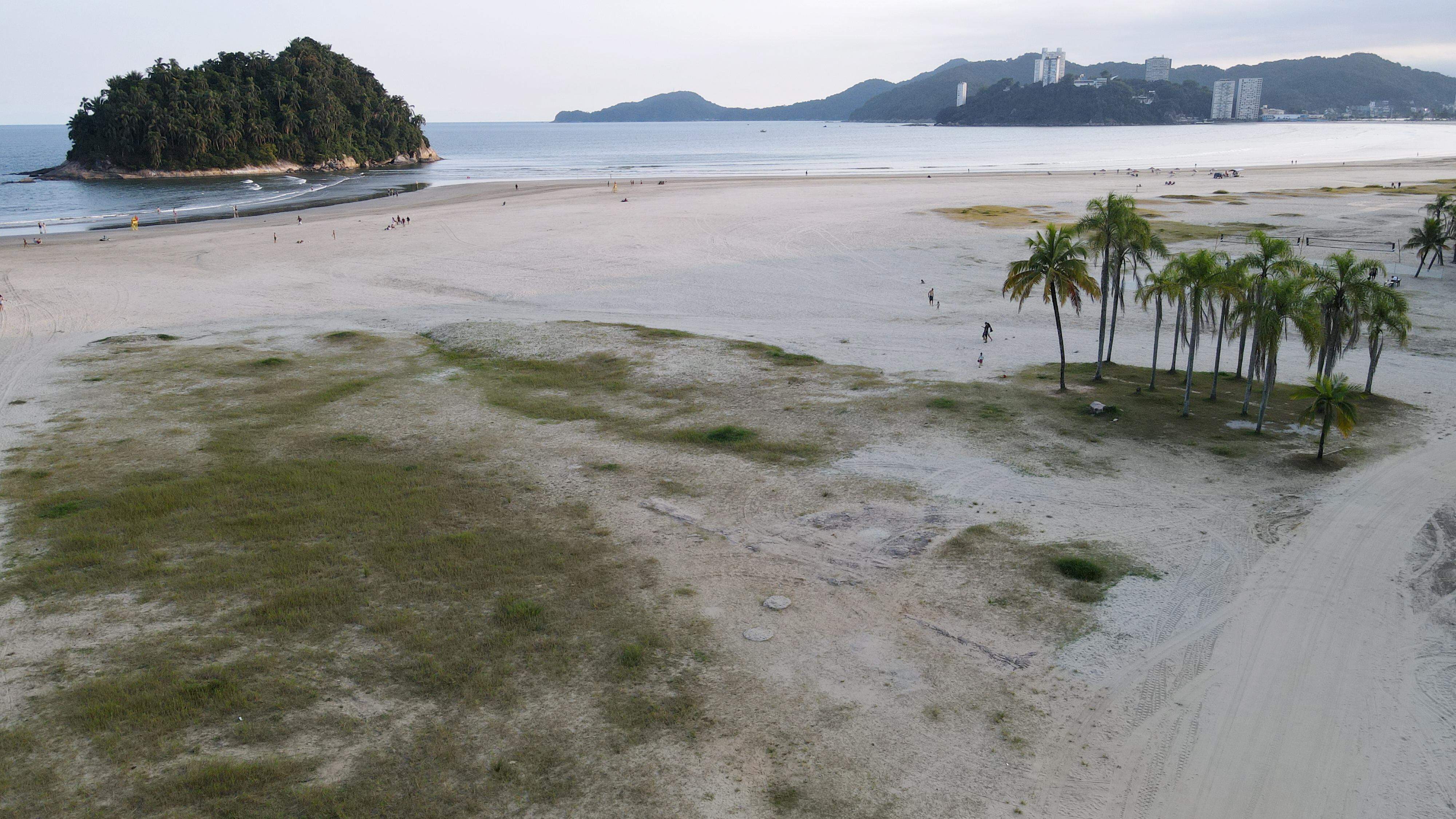 Primeiro espaço de preservação da vegetação de restinga na faixa de areia da praia está sendo preparado