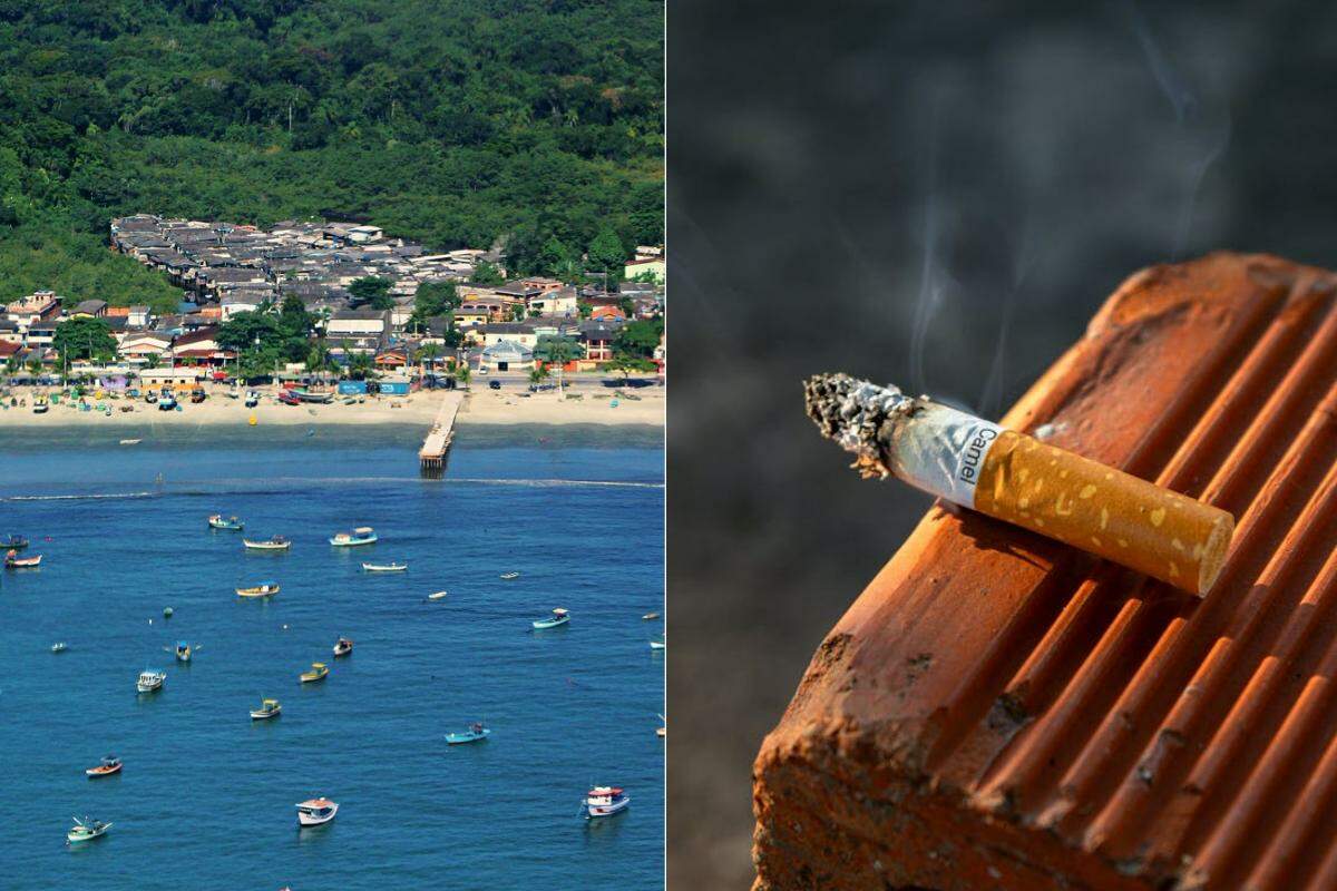Praia do Perequê, em Guarujá, é citada em estudo sobre contaminação por bitucas de cigarro