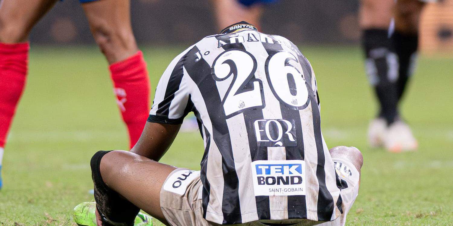 O Santos estaria fora da zona da degola se tivesse vencido o Bahia, mas empatou após abrir 2 a 0