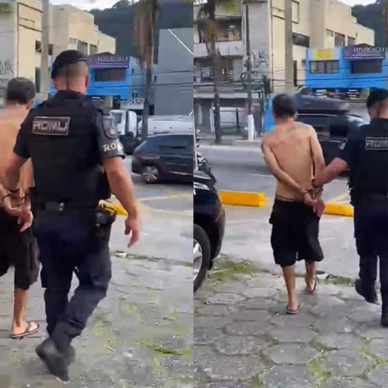 Suspeito foi detido e conduzido à Delegacia Sede de Guarujá