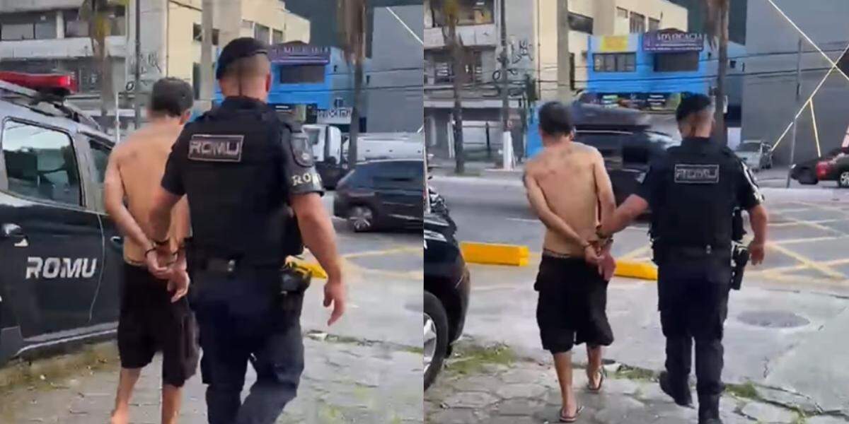 Suspeito foi detido e conduzido à Delegacia Sede de Guarujá
