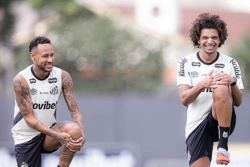 Poupados contra o Bahia, Neymar e Willian Arão voltam ao Santos no jogo da Copa Sul-Americana