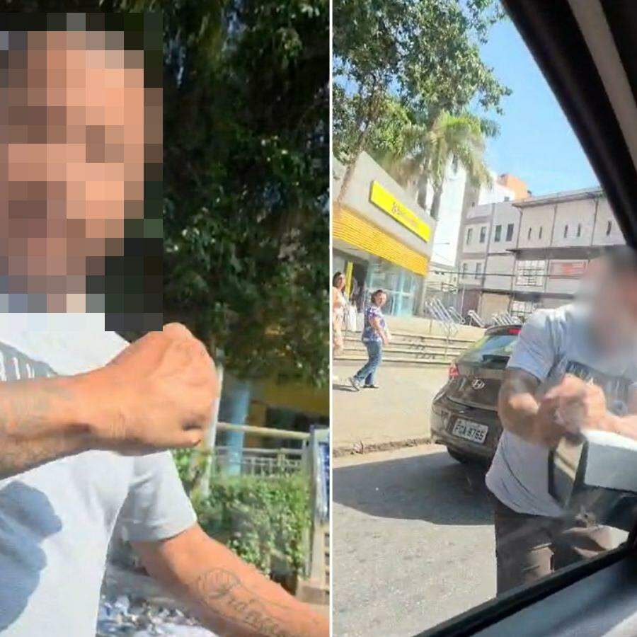 Motorista tentou abrir a porta do outro carro à força em São Vicente