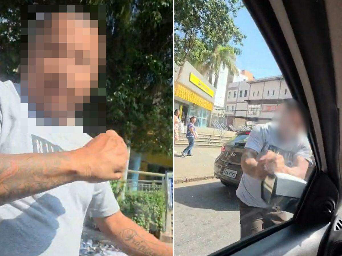 Motorista tentou abrir a porta do outro carro à força em São Vicente