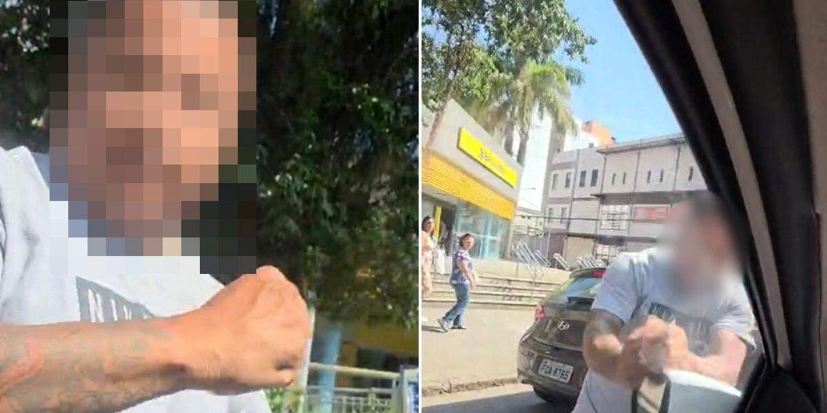 Motorista tentou abrir a porta do outro carro à força em São Vicente