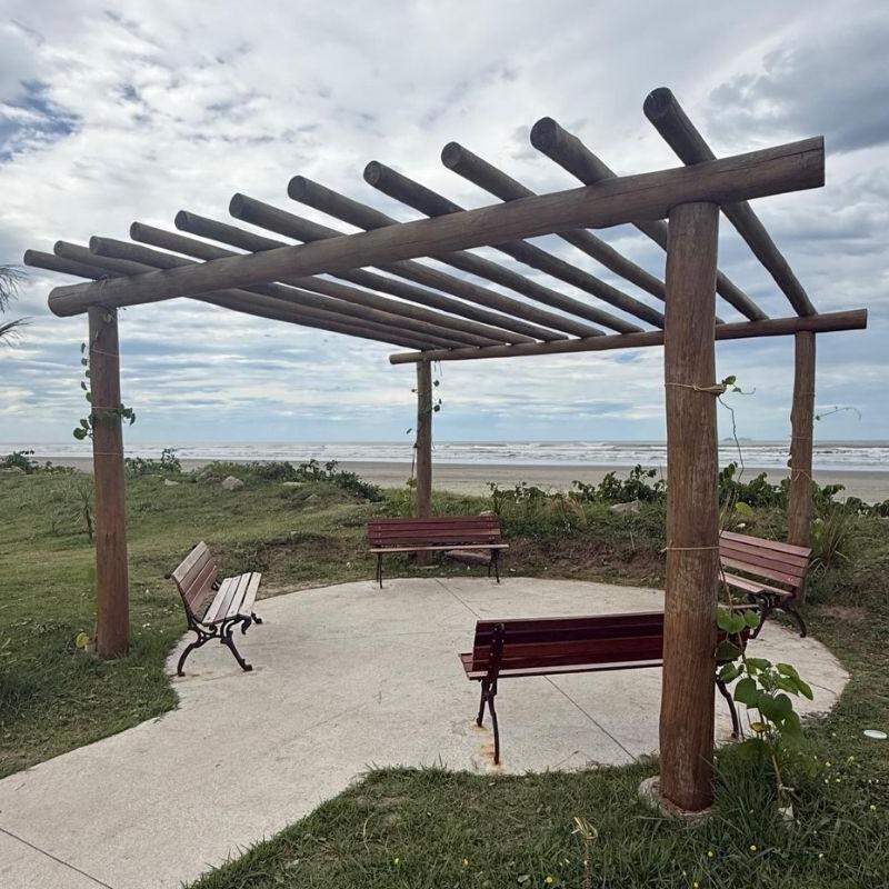 A nova orla do bairro Ruínas, em Peruíbe, está na fase final das obras no litoral de São Paulo