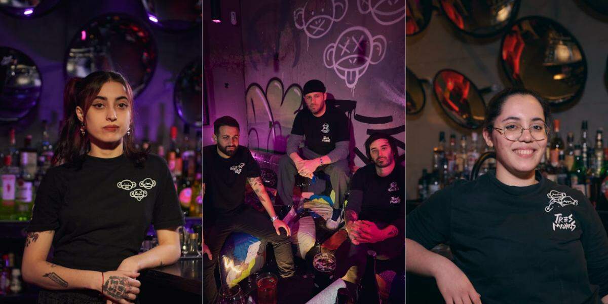 Tres Monos chega a bar de Santos eleito o melhor da América Latina; à esquerda, Lucila Calicho, e à direita, Florencia Antelo