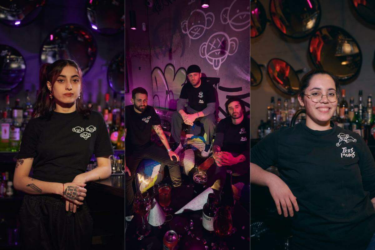 Tres Monos chega a bar de Santos eleito o melhor da América Latina; à esquerda, Lucila Calicho, e à direita, Florencia Antelo