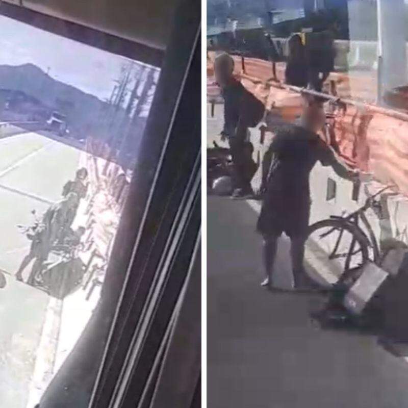 Ciclista desrespeitou a sinalização e ocasionou um acidente com uma moto na Ponte dos Barreiros