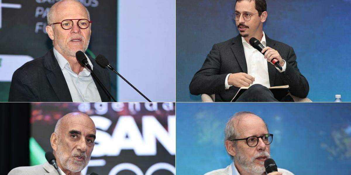 Sérgio Avelleda - Coordenador do Núcleo de Mobilidade Urbana do Centro de Estudos das Cidades do Insper / Luiz Soggia - Diretor da A&M Infra/ Antonio Carlos Silva Gonçalves - Presidente da Companhiade Engenharia de Tráfego(CET) de Santos / Marcos Bicalho - Diretor da Associação Nacional das Empresas de Transportes Urbanos(NTU)