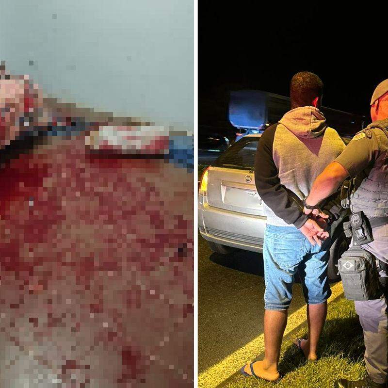 Márcio Muniz Faustino, de 37 anos, foi preso na Rodovia Régis Bittencourt (BR-116) após tentar matar a ex-namorada e o atual companheiro dela com golpes de facão em Jacupiranga