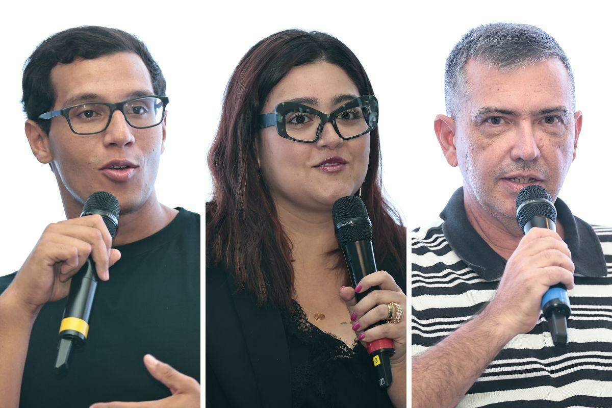 O treinador Lucas Pupo (à esquerda) descobriu na escola que era preciso mudar. Aryadne usou canetas e agora busca vencer ansiedade com exercícios. Denilson descobriu que a corrida é aliada importante da saúde