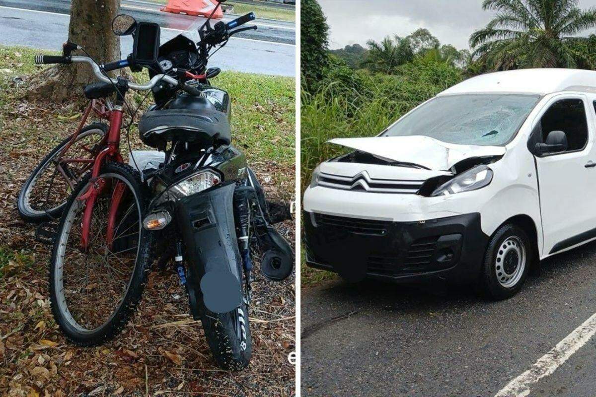Ciclista morreu, motociclista ficou gravemente ferido e motorista da van fez o bafômetro, que deu negativo