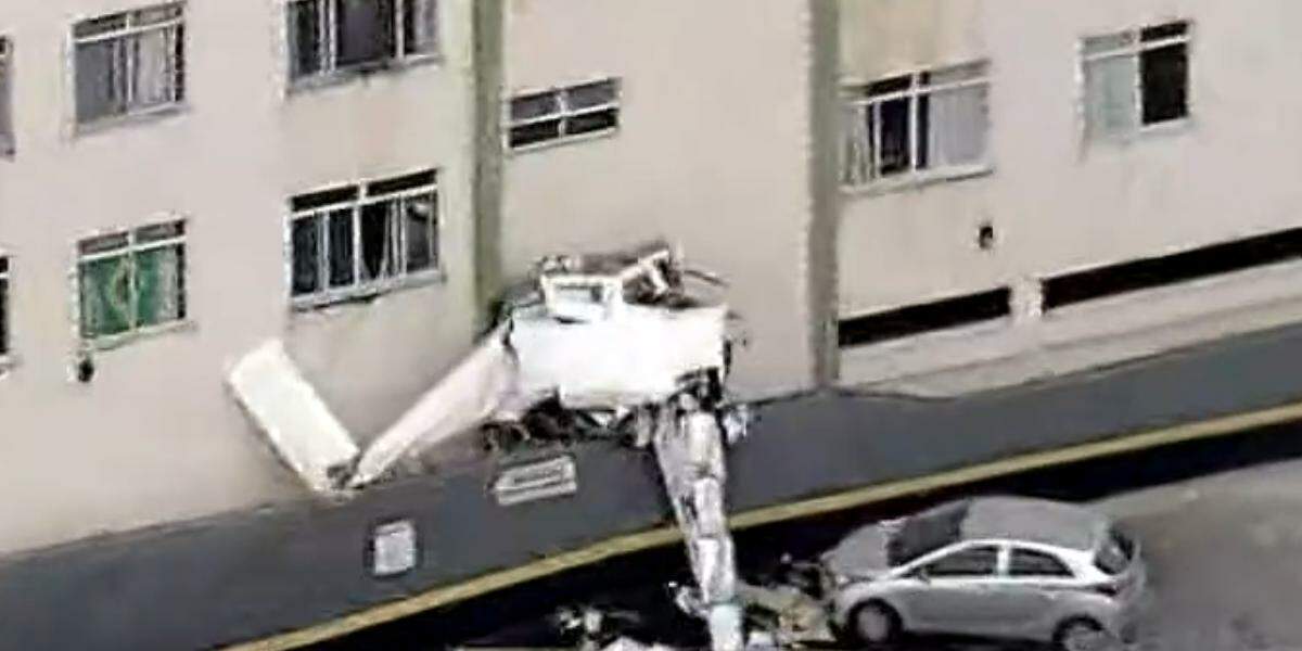 Acidente aéreo ocorreu nesta segunda-feira (4), em Belo Horizonte (MG)