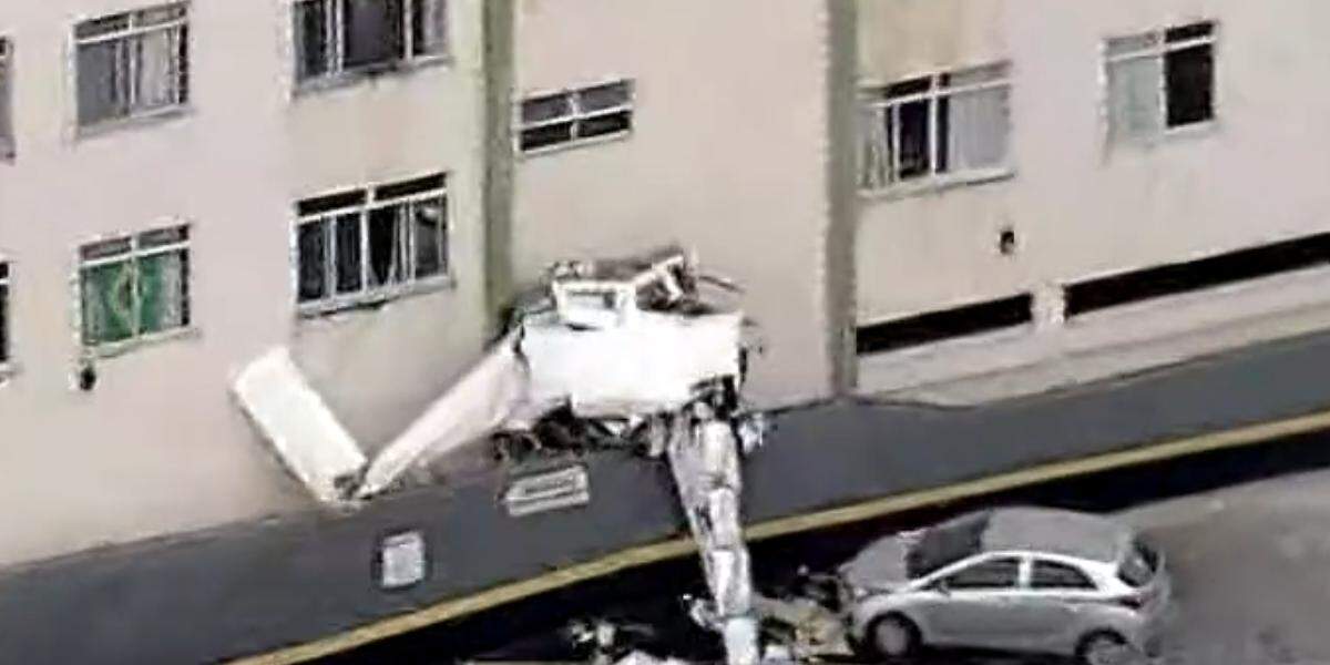 Acidente aéreo ocorreu nesta segunda-feira (4), em Belo Horizonte (MG)