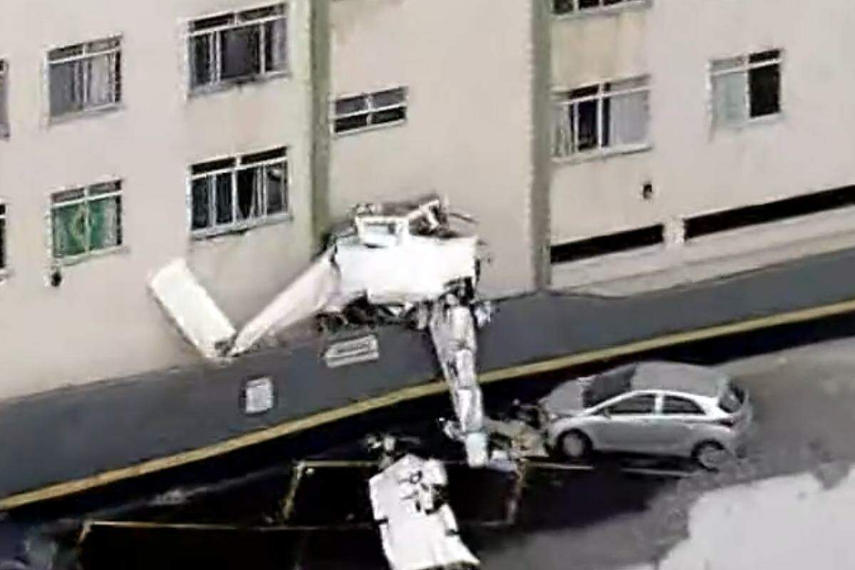 Acidente aéreo ocorreu nesta segunda-feira (4), em Belo Horizonte (MG)